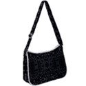 Black And White Tech Pattern Zip Up Shoulder Bag View1