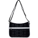 Black And White Tech Pattern Zip Up Shoulder Bag View3