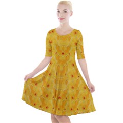 Blossoms  So Free In Freedom Quarter Sleeve A-line Dress by pepitasart