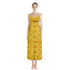 Blossoms  So Free In Freedom Button Up Chiffon Maxi Dress