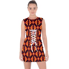 Rby-189 Lace Up Front Bodycon Dress