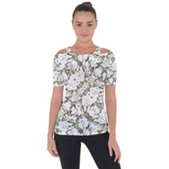 Modern Abstract Intricate Print Pattern Shoulder Cut Out Short Sleeve Top by dflcprintsclothing