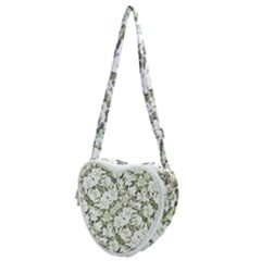 Modern Abstract Intricate Print Pattern Heart Shoulder Bag