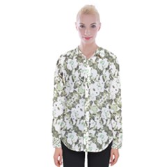 Modern Abstract Intricate Print Pattern Womens Long Sleeve Shirt