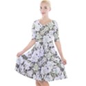 Modern Abstract Intricate Print Pattern Quarter Sleeve A-Line Dress View1