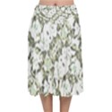 Modern Abstract Intricate Print Pattern Velvet Flared Midi Skirt View1