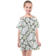 Modern Abstract Intricate Print Pattern Kids  One Piece Chiffon Dress by dflcprintsclothing