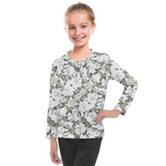 Modern Abstract Intricate Print Pattern Kids  Long Mesh Tee