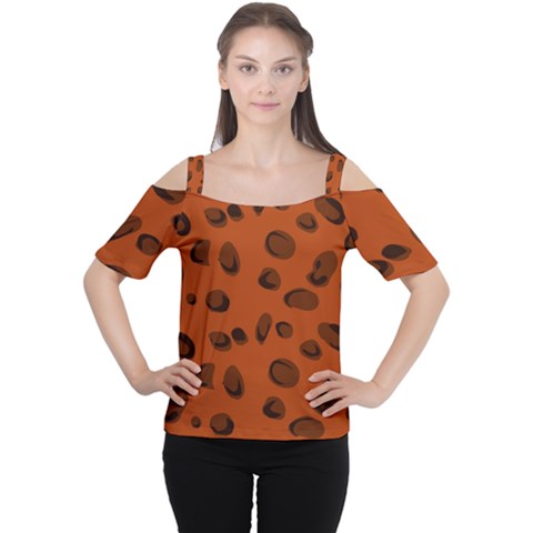 Cheetah Cutout Shoulder Tee by bethmooreart