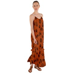 Cheetah Cami Maxi Ruffle Chiffon Dress