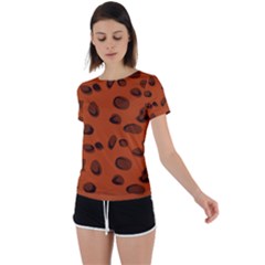 Cheetah Back Circle Cutout Sports Tee