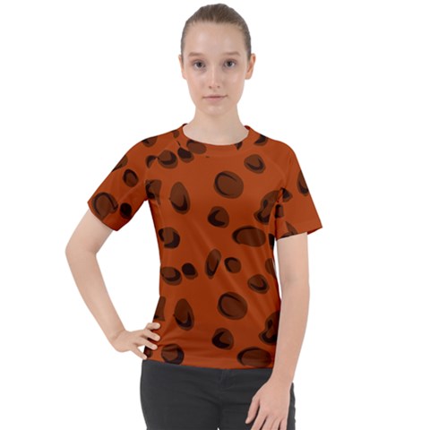 Cheetah Women s Sport Raglan Tee by bethmooreart