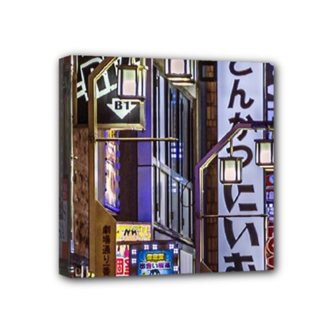 Shinjuku District Urban Night Scene, Tokyo Japan Mini Canvas 4  X 4  (stretched) by dflcprintsclothing