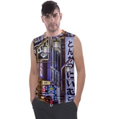 Shinjuku District Urban Night Scene, Tokyo Japan Men s Regular Tank Top