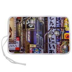 Shinjuku District Urban Night Scene, Tokyo Japan Pen Storage Case (m) by dflcprintsclothing