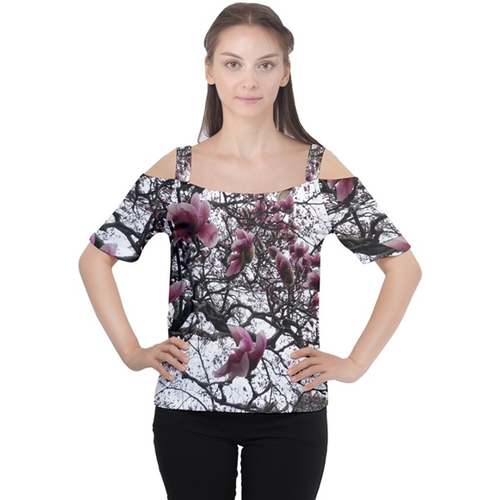 Saucer Magnolia Tree Cutout Shoulder Tee