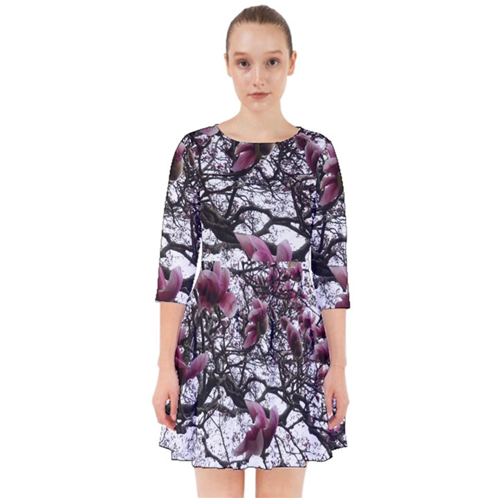 Saucer Magnolia Tree Smock Dress