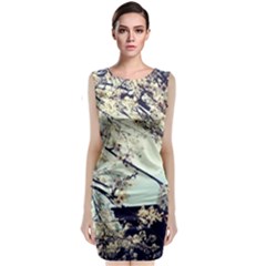 Plum Blossoms Classic Sleeveless Midi Dress by okhismakingart