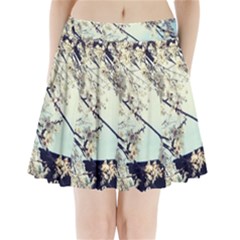 Plum Blossoms Pleated Mini Skirt by okhismakingart