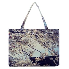 Plum Blossoms Zipper Medium Tote Bag