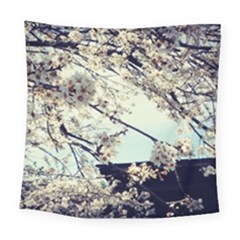 Plum Blossoms Square Tapestry (large)