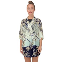 Plum Blossoms Half Sleeve Chiffon Kimono