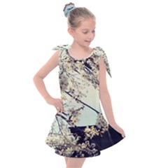 Plum Blossoms Kids  Tie Up Tunic Dress by okhismakingart