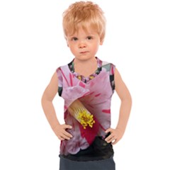 Striped Pink Camellia Ii Kids  Sport Tank Top