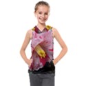 Striped Pink Camellia II Kids  Sleeveless Hoodie View1