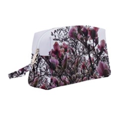 Saucer Magnolia Tree Ii Wristlet Pouch Bag (medium)