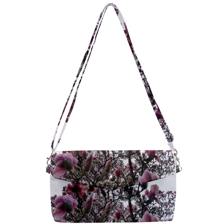 Saucer Magnolia Tree II Removable Strap Clutch Bag