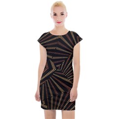 Vintage Etchnic Print Cap Sleeve Bodycon Dress by dflcprintsclothing