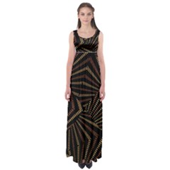 Vintage Etchnic Print Empire Waist Maxi Dress