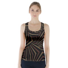 Vintage Etchnic Print Racer Back Sports Top by dflcprintsclothing