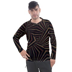 Vintage Etchnic Print Men s Pique Long Sleeve Tee