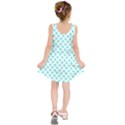 White light blue Hearts pattern, pastel sky blue color Kids  Sleeveless Dress View2