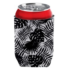 Black And White Tropical Leafs Pattern, Vector Image Can Holder by Casemiro