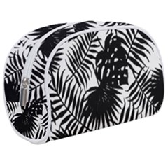 Black And White Tropical Leafs Pattern, Vector Image Makeup Case (medium)