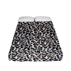 Leopard Spots Pattern, Geometric Dots, Animal Fur Print Fitted Sheet (full/ Double Size) by Casemiro