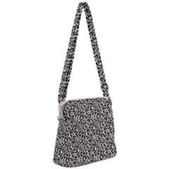 Leopard Spots Pattern, Geometric Dots, Animal Fur Print Zipper Messenger Bag by Casemiro