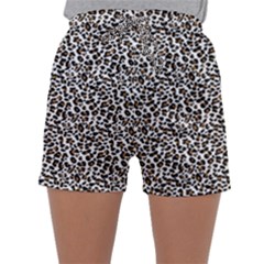 Leopard Spots Pattern, Geometric Dots, Animal Fur Print Sleepwear Shorts by Casemiro