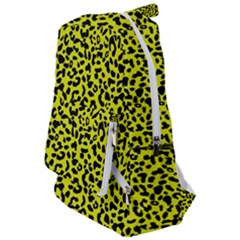 Leopard Spots Pattern, Yellow And Black Animal Fur Print, Wild Cat Theme Travelers  Backpack by Casemiro