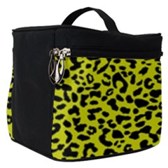 Leopard Spots Pattern, Yellow And Black Animal Fur Print, Wild Cat Theme Make Up Travel Bag (small) by Casemiro