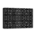 Black And White Ethnic Ornate Pattern Deluxe Canvas 18  x 12  (Stretched) View1