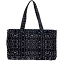 Black And White Ethnic Ornate Pattern Canvas Work Bag View2