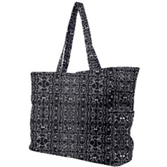 Black And White Ethnic Ornate Pattern Simple Shoulder Bag by dflcprintsclothing