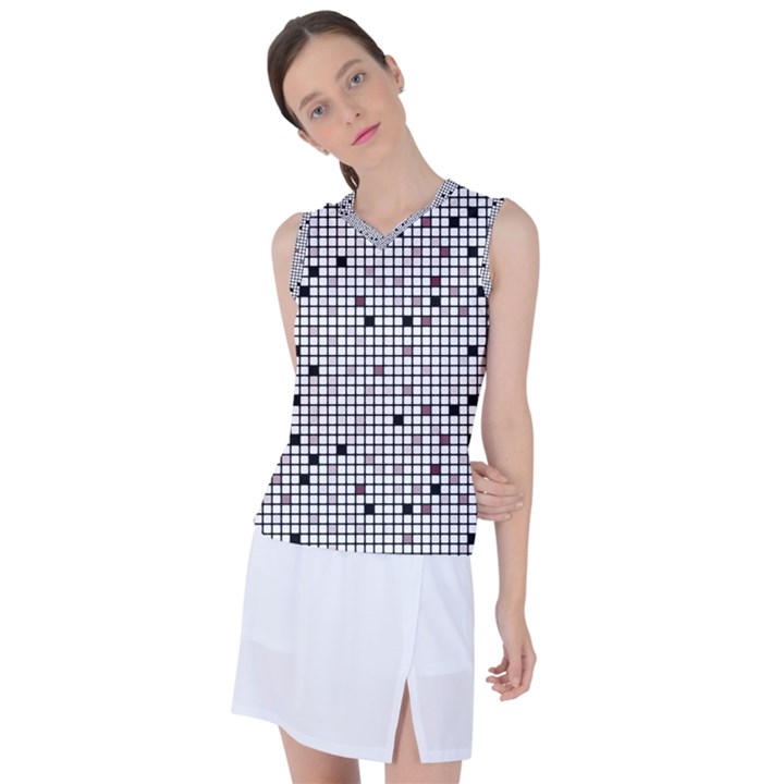 Pattern Petit carreaux Women s Sleeveless Sports Top