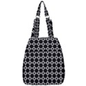 Pattern Abstrait Ronds Noir Center Zip Backpack View1