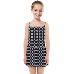 Pattern Abstrait Ronds Noir Kids  Summer Sun Dress by kcreatif