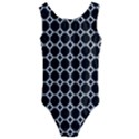 Pattern Abstrait Ronds Noir Kids  Cut-Out Back One Piece Swimsuit View1